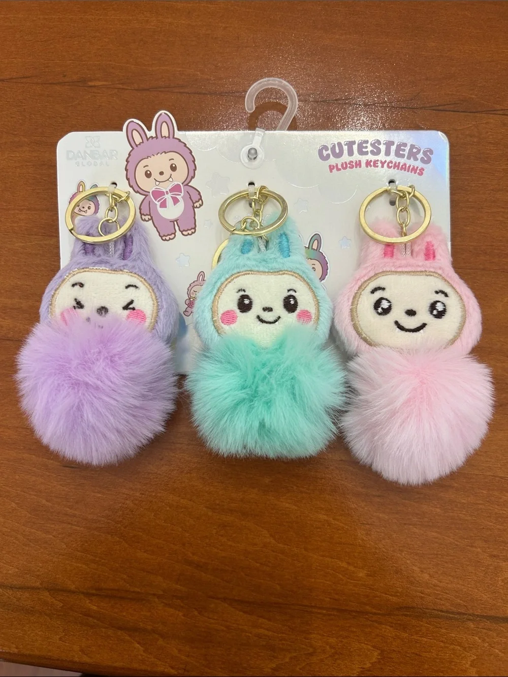 NWT Cutesters Plush Keychains Set of 3 Collectible Bag Charms